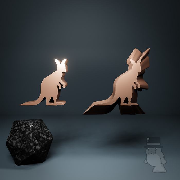 Animals 021 Kangaroo Meeples and Tokens Cryptogene Mini Manatee